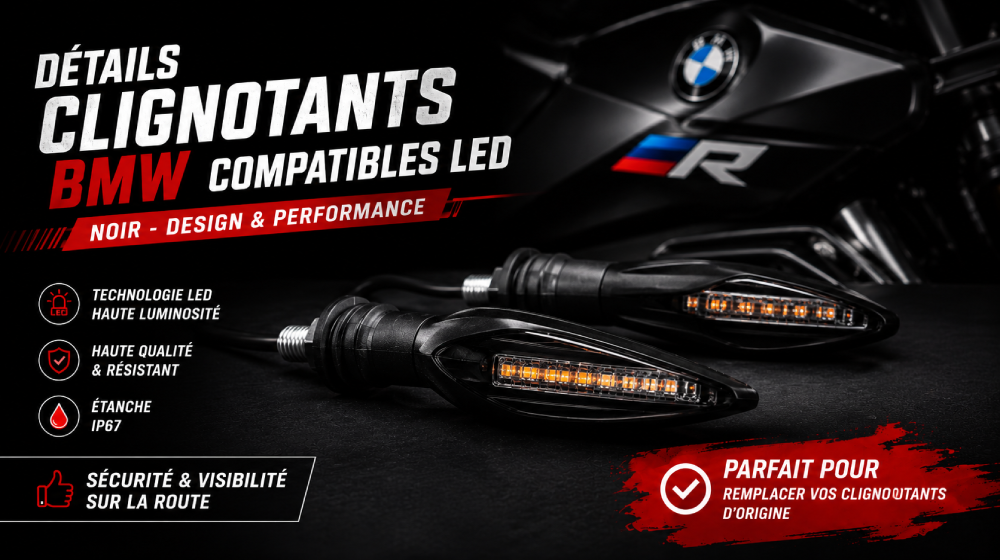 détail clignotant BMW compatible LED noir